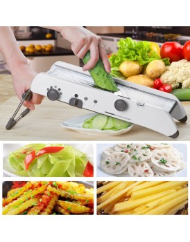New Shine Slicer Manual Stainless Steel Blade Adjustable Vegetable Onion Potato Slicer Food Kitchen Tools 