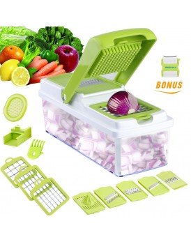 New Shine Vegetable Slicer Dicer Food Chopper Cuber Cutter, Cheese Grater Multi Blades for Onion Potato Tomato Fruit Extra Peeler New Shine Vegetable Slicer Dicer Food Chopper Cuber Cutter, Cheese Grater Multi Blades for Onion Potato Tomato Fruit Extra Peeler