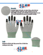 New Shine 13 gauge Nylon Carbon fiber half finger antistatic gloves for ESD protection 