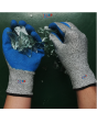 New Shine EN388 4543 HPPE fiber PU Coated Palm Level 5 Cut Resistant Gloves for Industry safety work