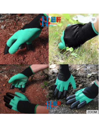 New Shine Gardening gloves ABS claw protective durable nylon latex anti water digging garden genie gloves for plantation 