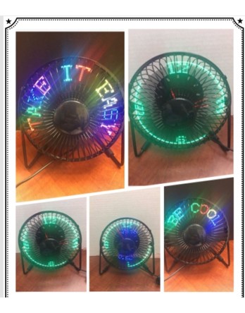 New Shine  USB LED FAN CLOCK AND TEMP. INDICATES BOTH TIME AND TEMPERATURE IN F & C