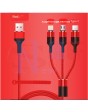 New Shine Multi charging cable 3 in 1 Nylon Braided Multiple USB Fast Charger Cord 3.3ft(1.3m) with Micro USB / Type C Compatible For Phone 7/7 Plus/Galaxy S8 and more. (10 pack)