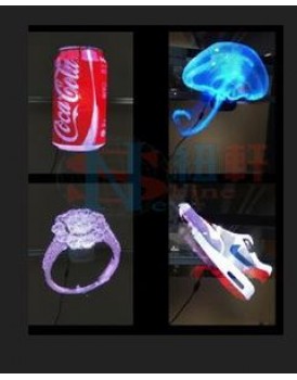 New Shine 3D Hologram Advertising Display LED Fan, Holographic 3D Photos and Videos - 3D Naked Eye LED Fan is Best for Store, Shop, Bar, Casino, Holiday Events Display Etc. with sd card 