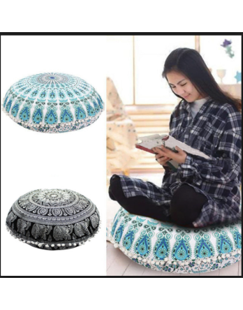 New Shine Household Application - bedding Series : New Shine Round Mandala Tapestry Floor Pillows Meditation Cushion Covers Sitting Ottoman Poufs Decorative Throw Pillow cases Round Boho Pillow Shams, Only Floor Pillows Cover without Filler