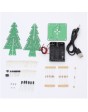 New Shine 3D Christmas tree LED flashing light DIY Kit Red Green Flash Circuit Electronic Fun Suit