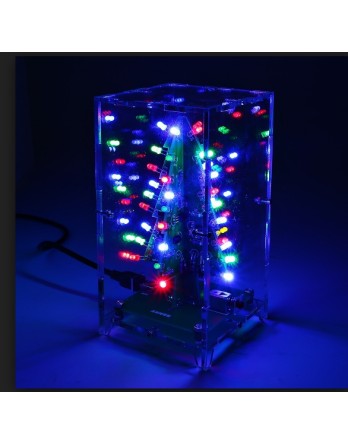 New Shine 3D Christmas tree LED flashing light DIY Kit Red Green Flash Circuit Electronic Fun Suit
