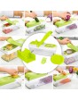New Shine Vegetable Slicer Dicer  Food Chopper Cuber Cutter, Cheese Grater Multi Blades for Onion Potato Tomato Fruit Extra Peeler Included