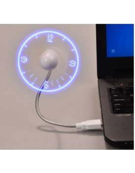 New Shine USB LED Fan Clock,Colorful LED Light USB Fan