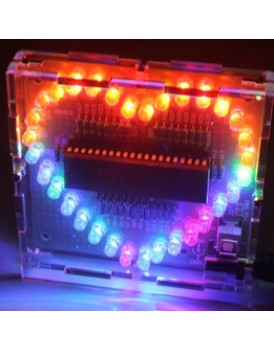 New Shine  Sweet Heart shaped LED flash light DIY electronics kit